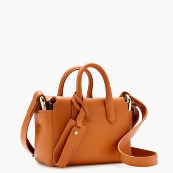 NWT! JCREW Harper Mini Leather Satchel Bag - Picture 1 of 9